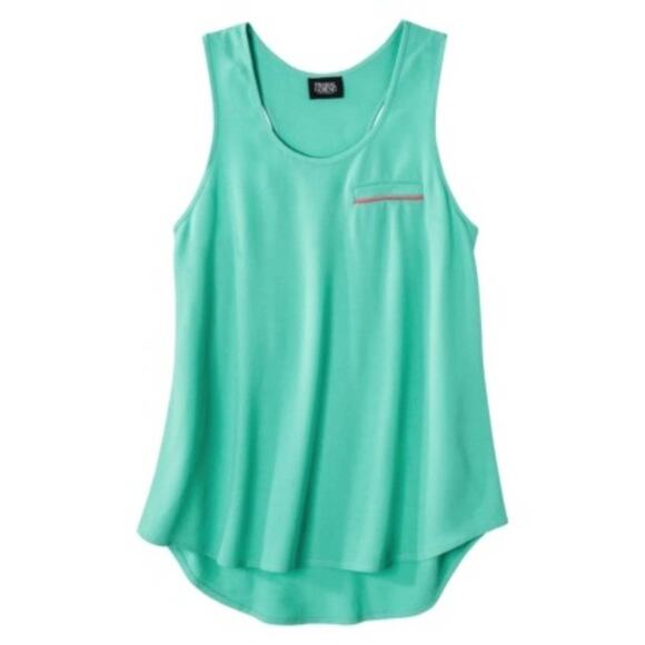 Prabal Gurung For Target Green Pebble Racerback Cami Tank Top Blouse NWT - Picture 1 of 10